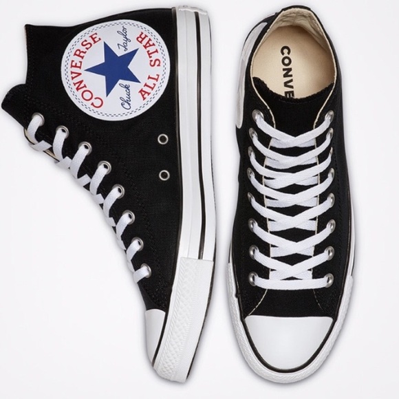 Converse Shoes - New Black Converse Oversized Logo Chuck Taylor